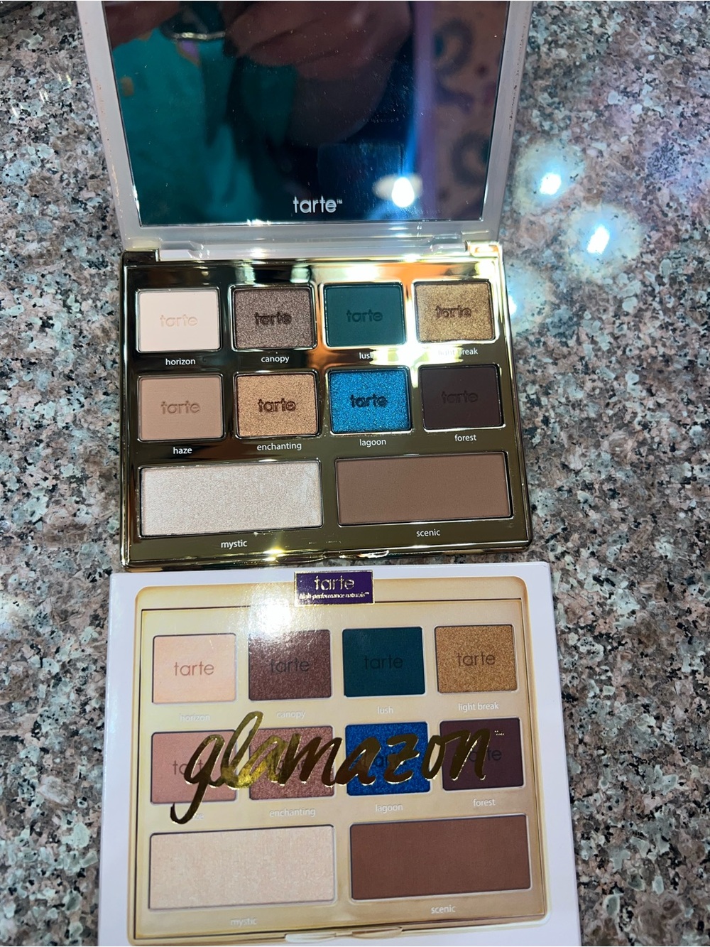 tarte Glamazon Eyeshadow Palette — Teal, Blue, Gold, Brown, Cream